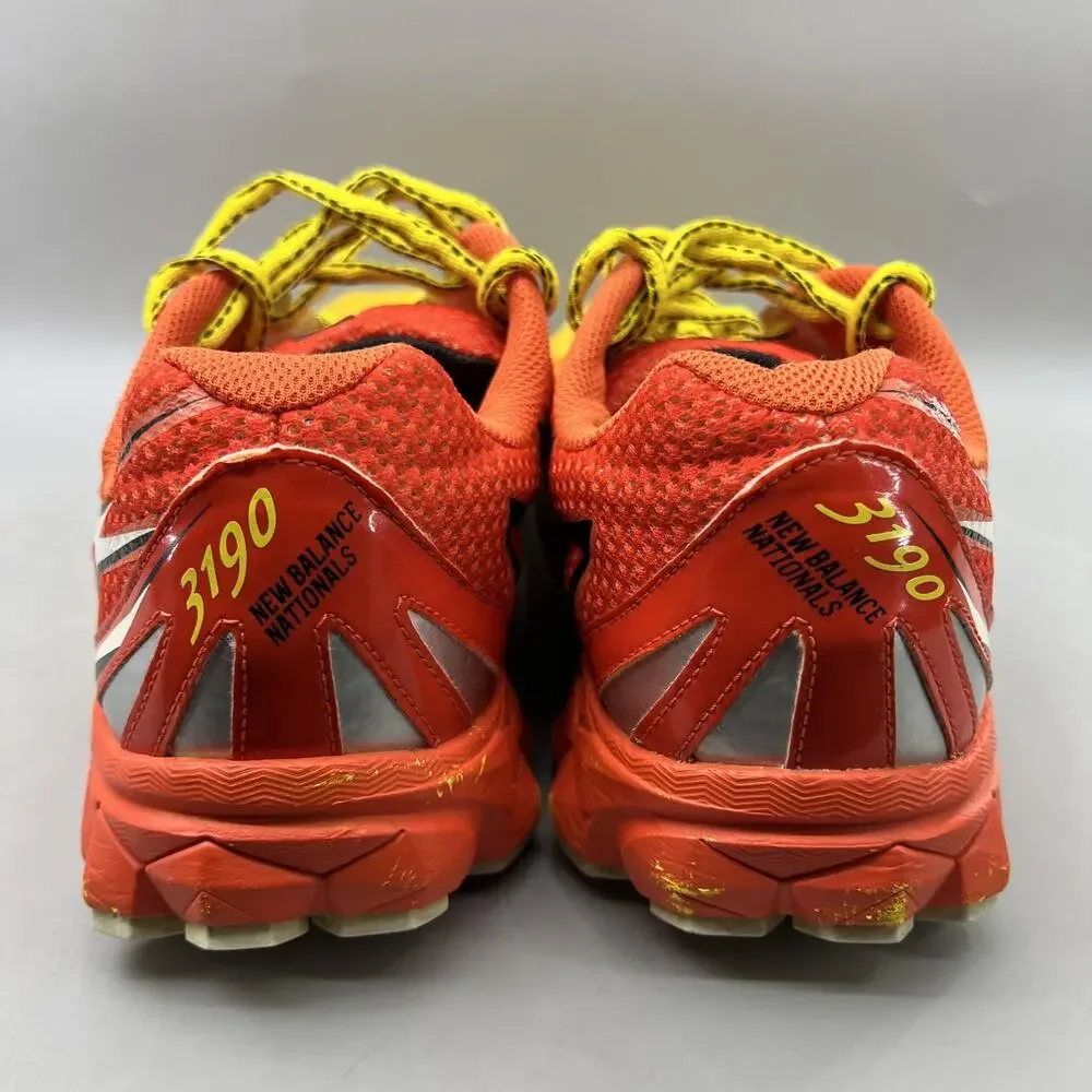 New Balance 3190 Nationals Running Shoes Men Size 11.5 D Orange Yellow Sneakers